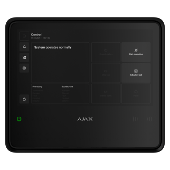 Прилад приймально-контрольний пожежний (ППКП) Ajax EN54 Fire Hub Jeweller Black