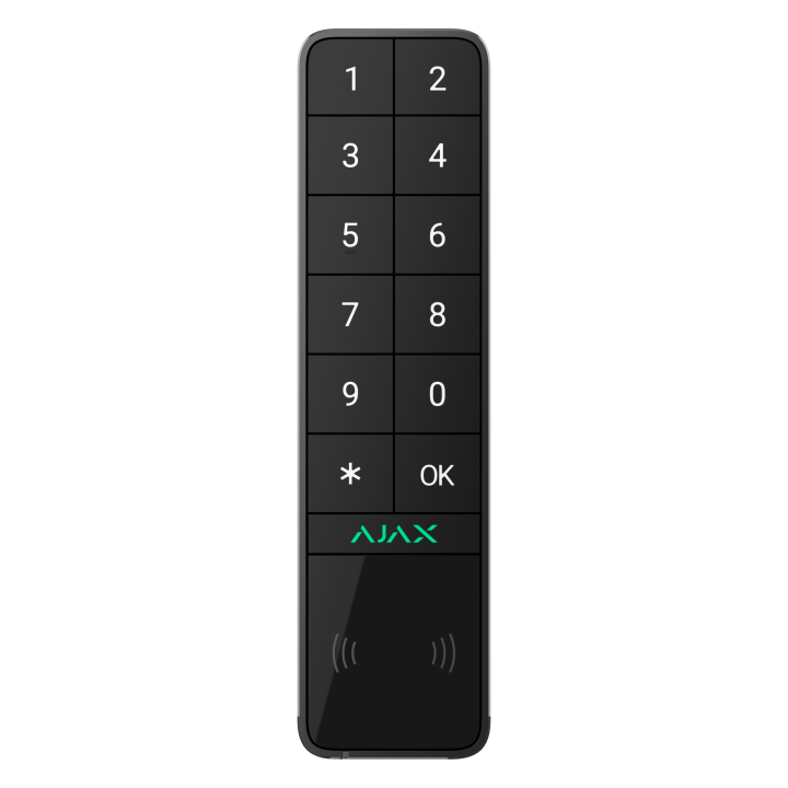 Бездротова вулична клавіатура Ajax KeyPad Outdoor чорна