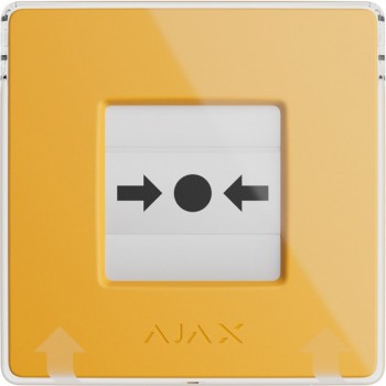 Бездротова програмована кнопка з механізмом скидання Ajax ManualCallPoint (Yellow) Jeweller