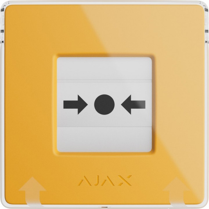 Бездротова програмована кнопка з механізмом скидання Ajax ManualCallPoint (Yellow) Jeweller