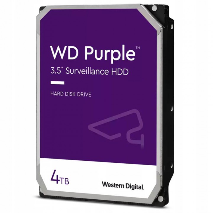 Жорсткий диск 3.5" 4TB Western Digital Purple (WD44PURZ) для систем відеоспостереження
