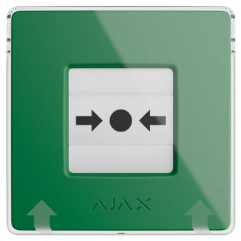Бездротова програмована кнопка з механізмом скидання Ajax ManualCallPoint (Green) Jeweller