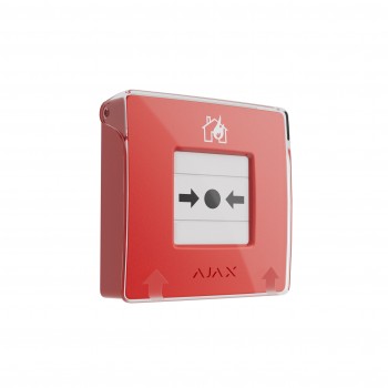 Бездротова кнопка для активації пожежної тривоги вручну Ajax ManualCallPoint (Red) Jeweller